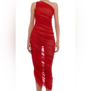 Norma Kamali Red Diana Dress